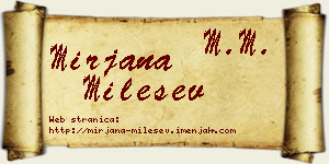 Mirjana Milešev vizit kartica
